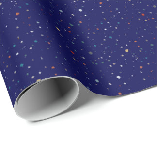 Midnight Confetti Splatter Gift Wrap
