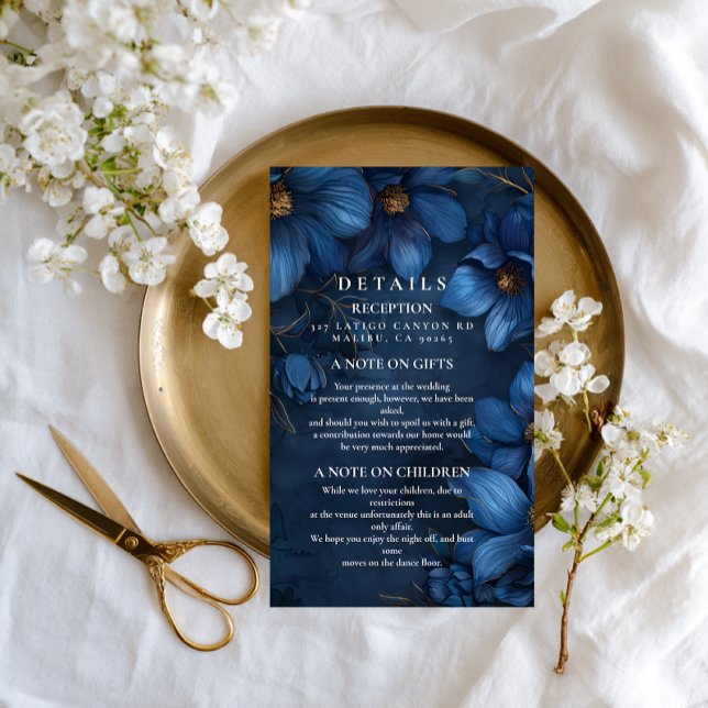 Midnight Copper Garden Wedding Enclosure Card (Creator Uploaded)