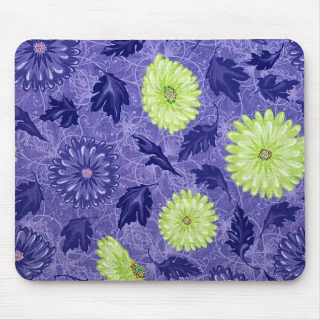 Midnight Daisy Garden Mouse Mat (Front)
