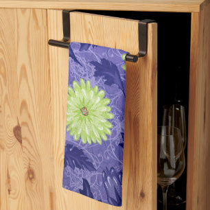 Midnight Daisy Garden Tea Towel