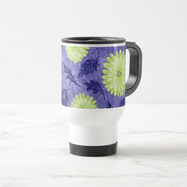 Midnight Daisy Garden Travel Mug (Front Right)