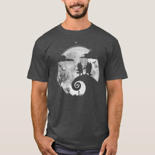 Midnight Dancing Lovers White Moon T-Shirt