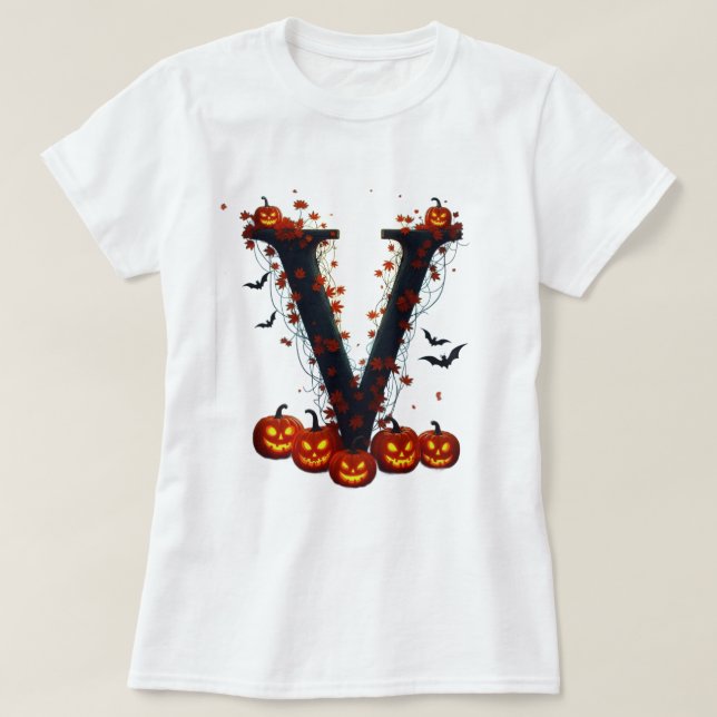 Midnight Design with V letter  T-Shirt (Design Front)