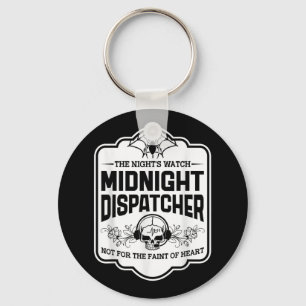 Midnight Dispatcher The Nights Watch 911 Skull Hal Key Ring
