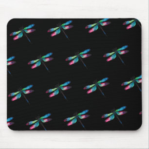 Midnight Dragonflies Mouse Mat