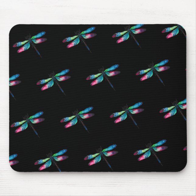 Midnight Dragonflies Mouse Mat (Front)