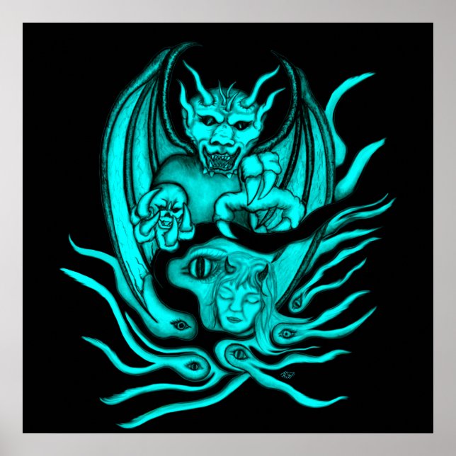 Midnight Dream - Devils in Tattoo-style Poster (Front)