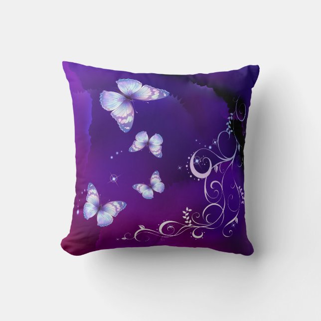 Midnight Dreams  Butterflies Cushion (Front)