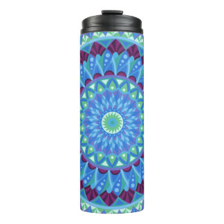 Midnight Dreams Travel Blue Mandala Insulated Thermal Tumbler
