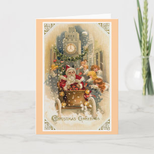 Midnight Drive Vintage Christmas Card