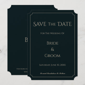 Midnight Elegance wedding Save The Date