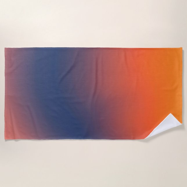 Midnight Ember Gradient Beach Towel (Front)