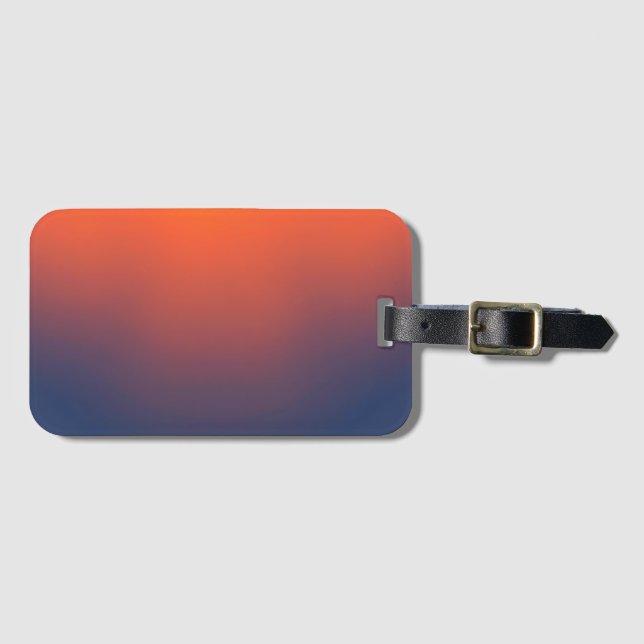 Midnight Ember Gradient Luggage Tag (Front Horizontal)