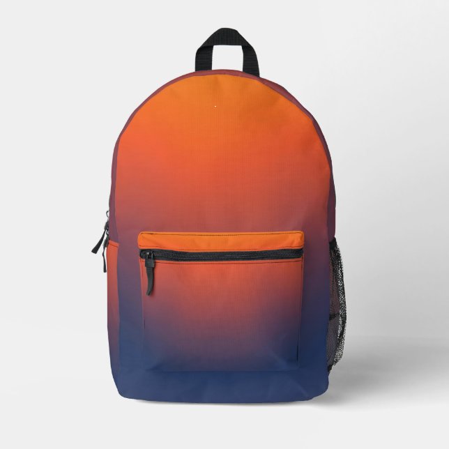 Midnight Ember Gradient Printed Backpack (Front)