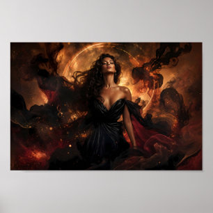 Midnight Ember Reverie Dreamscape Poster