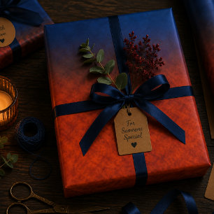 Midnight Emberfall Wrapping Paper Sheet