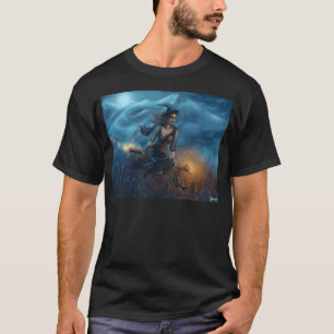 Midnight Errands - Witch Riding Magic Broom At Nig T-Shirt