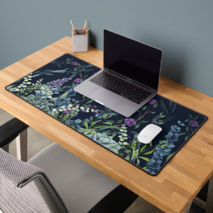 Midnight Eucalyptus Garden Desk Mat