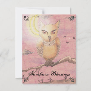 Midnight Eyes Cute Owl Samhain Goth Gothic Invitation