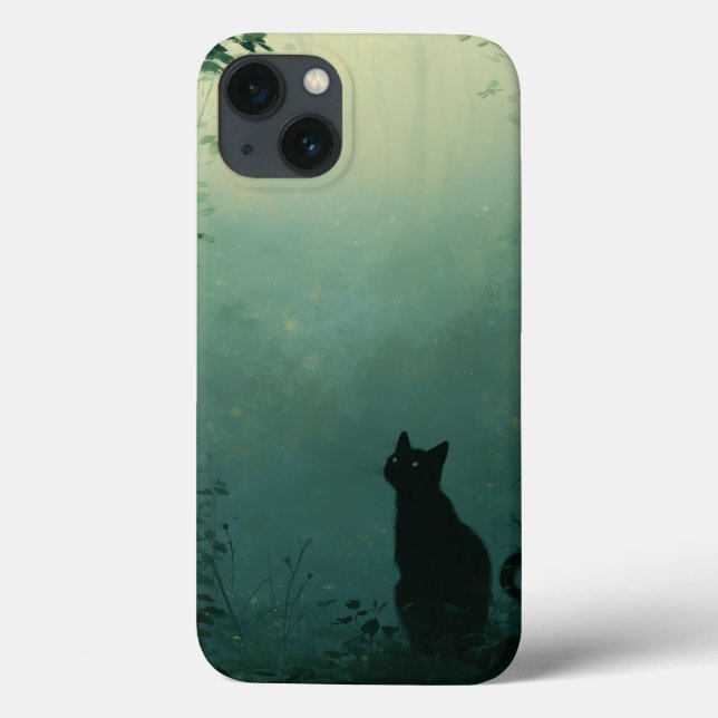 Midnight Familiar – Fantasy Art with Cat Case-Mate iPhone Case (Back)
