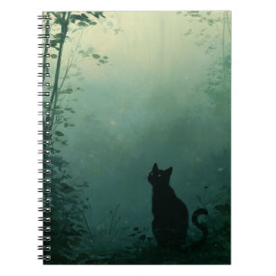 Midnight Familiar – Fantasy Art with Cat Notebook