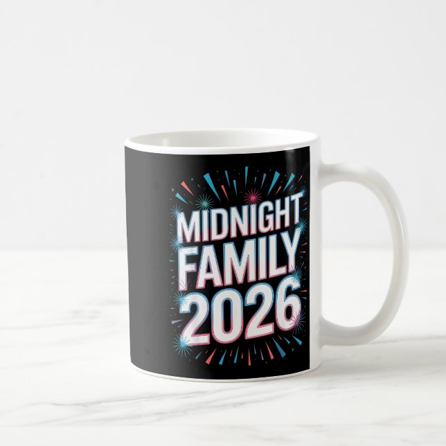 Midnight Family 2026 Fireworks Countdown Unity Spa Coffee Mug (Right)
