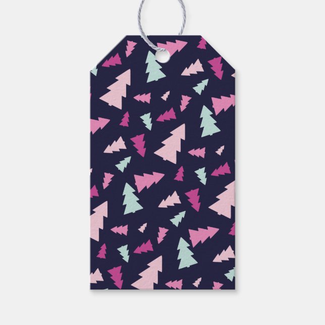 Midnight Festive Forest Gift Tag (Front)