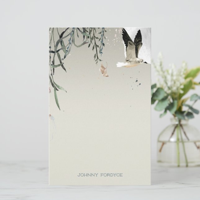 Midnight Fishing Trip Personalised Stationery (Standing Front)