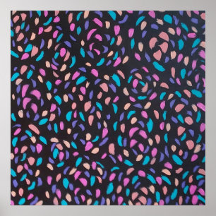 Midnight Flight Colorful Print 