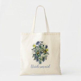Midnight Floral Vintage Botanical Custom Tote