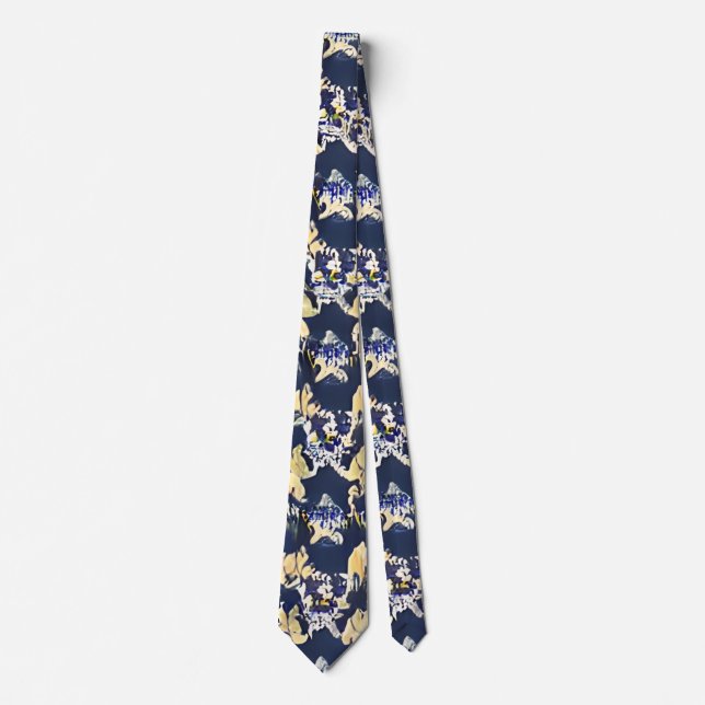 Midnight Florals: A Nocturnal Elegance Tie (Front)