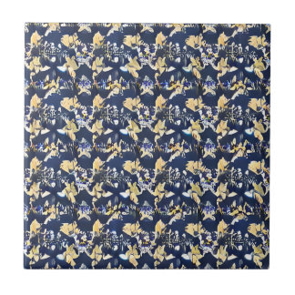 Midnight Florals: A Nocturnal Elegance Tile