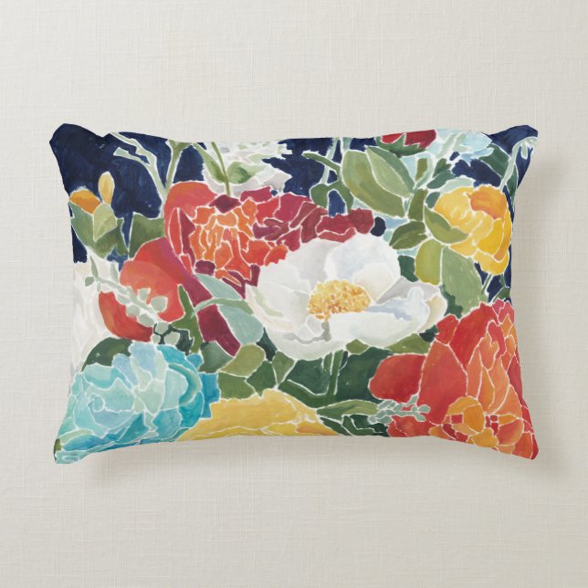 Midnight Florals I Decorative Cushion (Front)