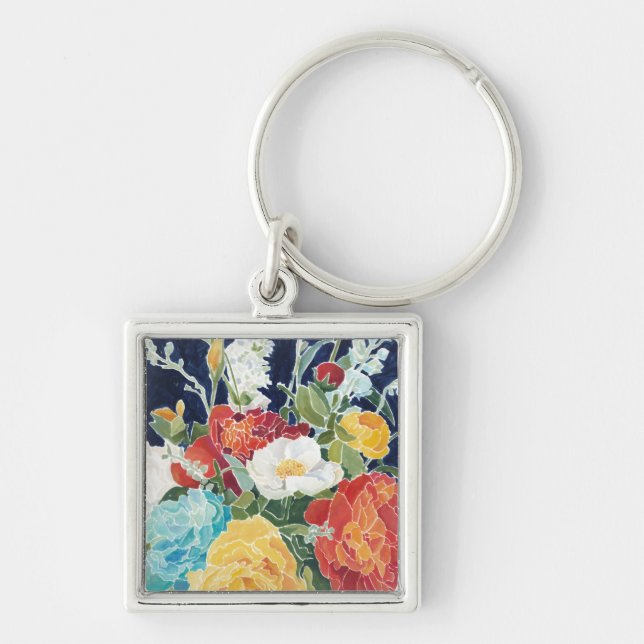 Midnight Florals I Key Ring (Front)