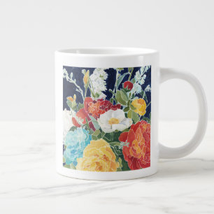 Midnight Florals I Large Coffee Mug