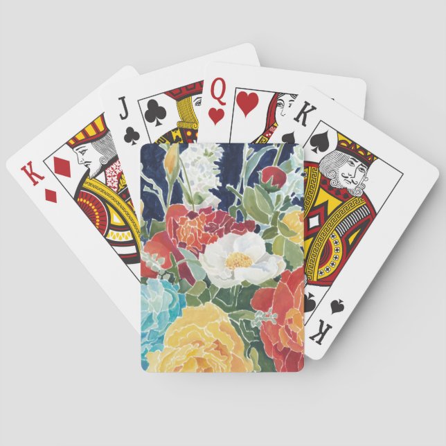 Midnight Florals I Playing Cards (Back)