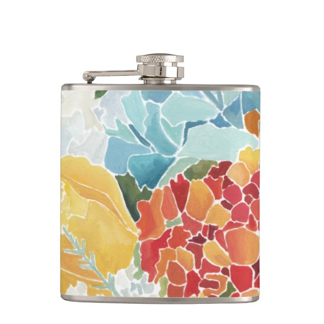 Midnight Florals II Hip Flask (Front)