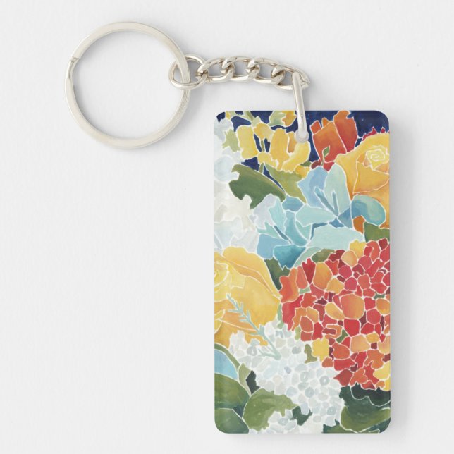Midnight Florals II Key Ring (Front)