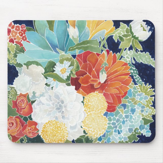 Midnight Florals III Mouse Mat (Front)