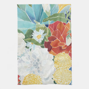 Midnight Florals III Tea Towel
