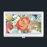 Midnight Florals IV Business Card Holder<br><div class="desc">Floral</div>