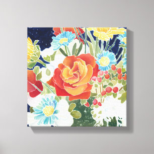Midnight Florals IV Canvas Print