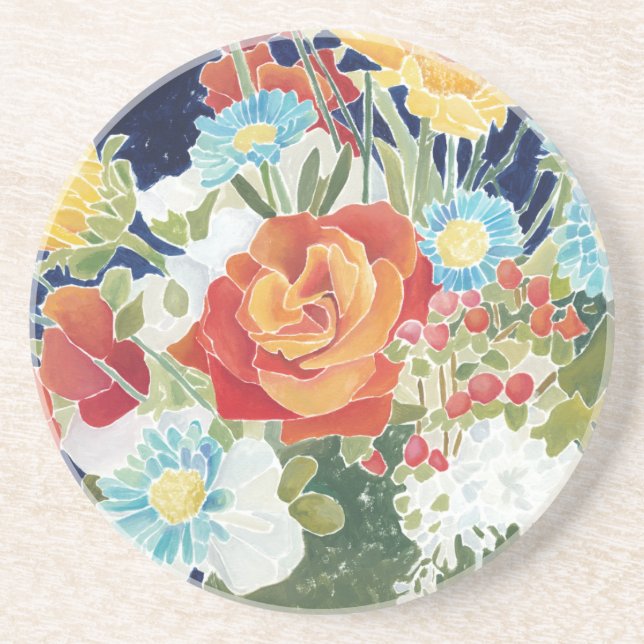 Midnight Florals IV Coaster (Front)