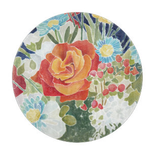 Midnight Florals IV Cutting Board