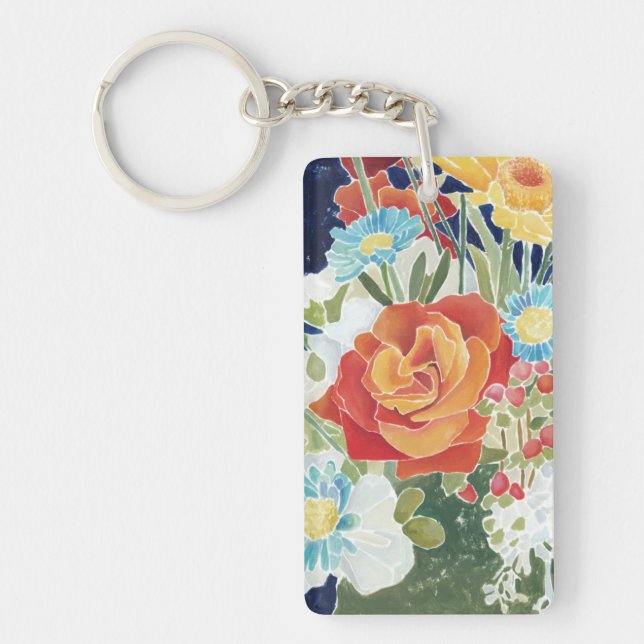 Midnight Florals IV Key Ring (Front)