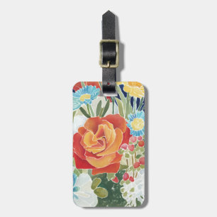 Midnight Florals IV Luggage Tag