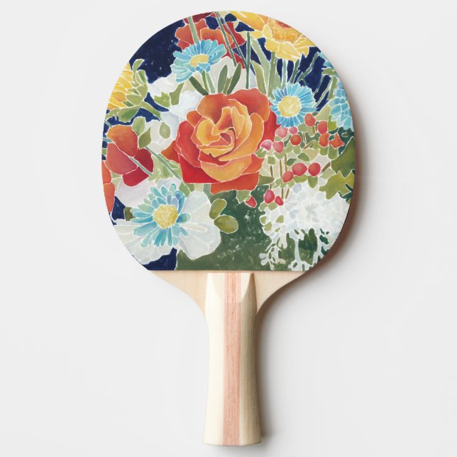 Midnight Florals IV Ping Pong Paddle (Front)