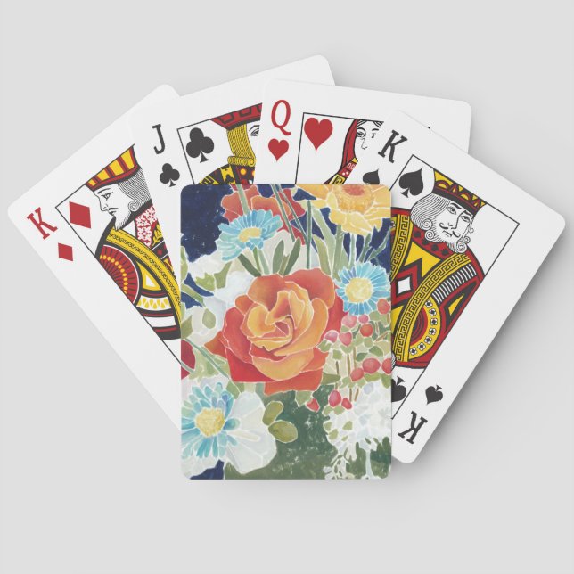 Midnight Florals IV Playing Cards (Back)