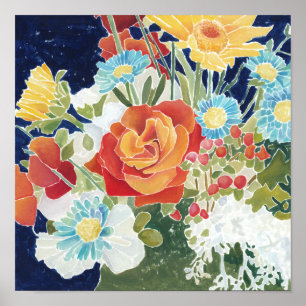 Midnight Florals IV Poster