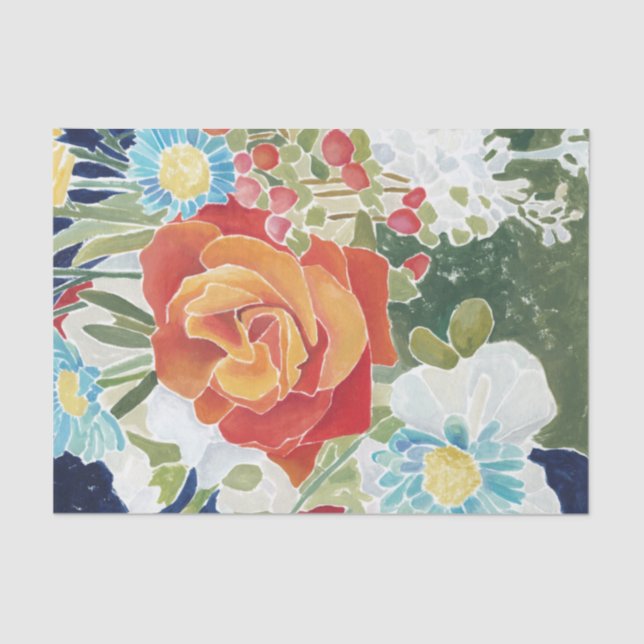 Midnight Florals IV Tissue Paper (Front)